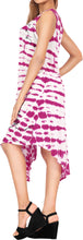 Load image into Gallery viewer, LA LEELA Casual DRESS Beach Cover up Rayon Tie Dye Aloha Beach Wear Length Knee Pink 546 Plus Size