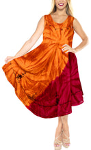 Load image into Gallery viewer, la-leela-rayon-tie-dye-beach-womens-casual-dress-beach-cover-up-wear-orange-647-plus-size