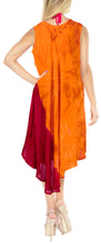 Load image into Gallery viewer, la-leela-rayon-tie-dye-beach-womens-casual-dress-beach-cover-up-wear-orange-647-plus-size
