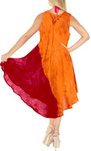 Load image into Gallery viewer, la-leela-rayon-tie-dye-beach-womens-casual-dress-beach-cover-up-wear-orange-647-plus-size
