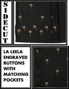 la-leela-mens-beach-hawaiian-casual-aloha-button-down-short-sleeve-shirt-Halloween Black_W828