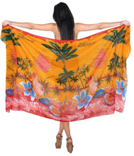 Load image into Gallery viewer, LA LEELA Women&#39;s Swimwear Pareo Sarong Bikini Coverups Wrap 69&quot;x42&quot; Orange_E170