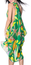 Load image into Gallery viewer, LA LEELA Women&#39;s Beach Cover Up Pareo Canga Swimsuit Sarong One Size Green_D238