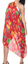 Cargar imagen en el visor de la galería, LA LEELA Women&#39;s Swimsuit Cover Ups Beach Sarongs Plus Size One Size Red_D235