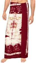 Load image into Gallery viewer, LA LEELA Men&#39;s Swimsuit Cover Up Summer Beach Wrap Lungi One Size Maroon_Y118
