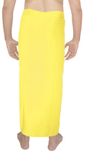 Load image into Gallery viewer, la-leela-men-sarong-rayon-solid-swimsuit-beach-pareo-towel-boys-wrap-78x39-yellow_6553