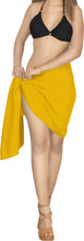 Cargar imagen en el visor de la galería, LA LEELA Women&#39;s Plain Rayon Short Summer Sarong Beach Wrap Swimsuit Bikini Wrap Cover up