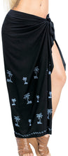 Load image into Gallery viewer, la-leela-rayon-hawaiian-beach-pareo-girls-sarong-solid-78x39-black_4983-black_v372