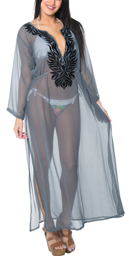 la-leela-casual-dress-beach-cover-up-rayon-tie-dye-cover-up-womens-swimsuit-skirt-Grey_V358