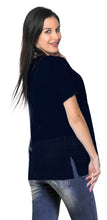Load image into Gallery viewer, La Leela SOLID Tunic Top Blouse  Round Neck Short Sleeve Beach Coverup M