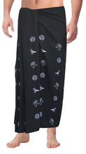 Load image into Gallery viewer, LA LEELA Rayon Solid Swimwear Beach Resort Pareo Boys Warp 72&quot;X42&quot; Black 6559 128657