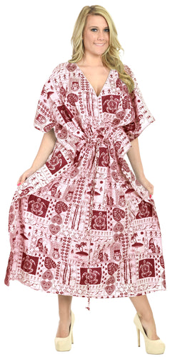 la-leela-lounge-caftan-likre-printed-resort-wear-island-party-kaftan-boho-top-blouse-lightweight-designer-cover-ups-Blood Red_S291