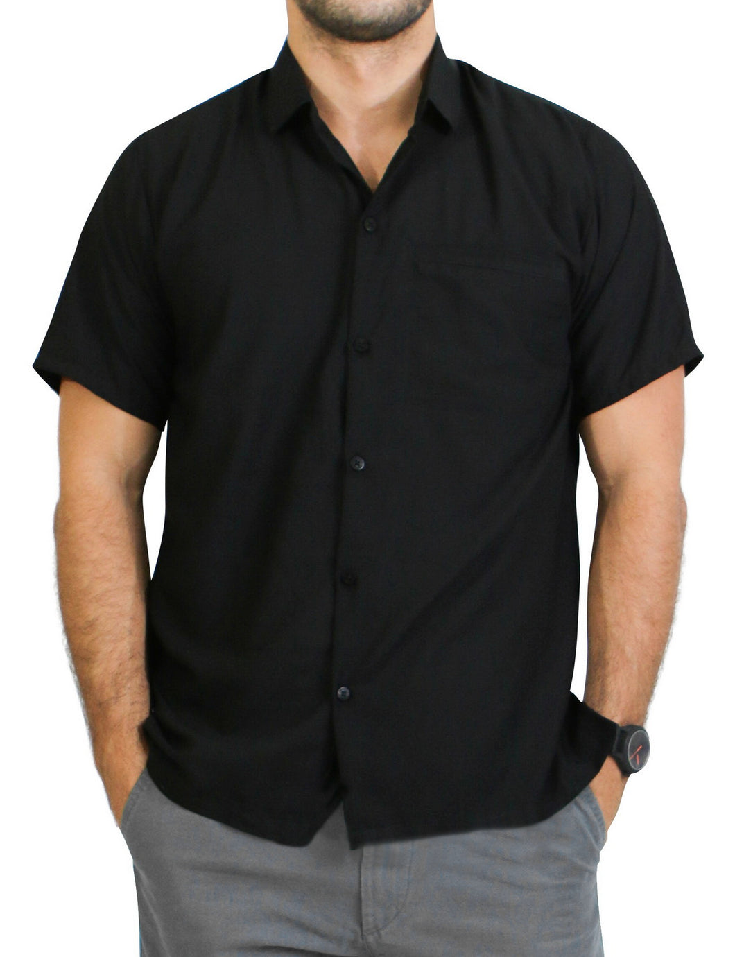 la-leela-mens-regular-size-beach-hawaiian-shirt-aloha-tropical-beach-front-pocket-short-sleeve-black