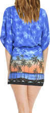 Load image into Gallery viewer, La Leela Beach Bikini Cover up SMOOTH Likre Caftan Dress Women Tunic Dark Blue