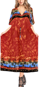 la-leela-lounge-caftan-likre-printed-resort-wear-island-party-kaftan-boho-top-blouse-lightweight-designer-cover-ups-Pumpkin Orange_N882