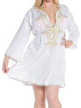 Load image into Gallery viewer, la-leela-womens-beach-cover-up-blouse-top-white_n826-osfm-8-14-white_n826