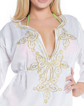 Load image into Gallery viewer, la-leela-womens-beach-cover-up-blouse-top-white_n826-osfm-8-14-white_n826