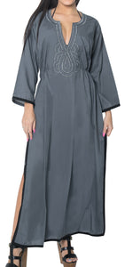 La Leela Swimwear SOFT Rayon Bikini Cover up Beach Swimsuit Women Dress Grey