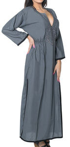 La Leela Swimwear SOFT Rayon Bikini Cover up Beach Swimsuit Women Dress Grey