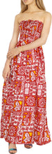 Load image into Gallery viewer, LA LEELA Long Maxi Mandala Print Feel Tube Dress For Women Casual Chic And Boho Beach Sundress For Female