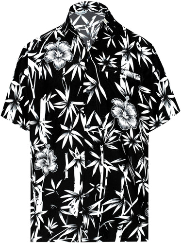 la-leela-shirt-casual-button-down-short-sleeve-beach-shirt-men-aloha-pocket-Shirt-Halloween Black_W345