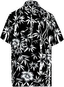 la-leela-shirt-casual-button-down-short-sleeve-beach-shirt-men-aloha-pocket-Shirt-Halloween Black_W345