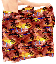 Load image into Gallery viewer, LA LEELA Men Beach Cover Up Pareo Canga Swimsuit Sarong Lungi One Size Red_E623