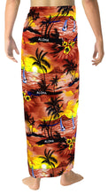 Load image into Gallery viewer, LA LEELA Men Beach Cover Up Pareo Canga Swimsuit Sarong Lungi One Size Red_E623