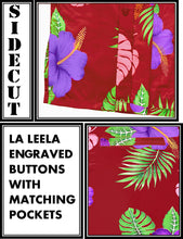 Load image into Gallery viewer, la-leela-shirt-casual-button-down-short-sleeve-beach-shirt-men-aloha-pocket-Blood Red_W341