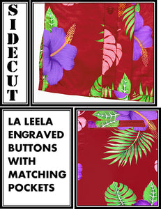 la-leela-shirt-casual-button-down-short-sleeve-beach-shirt-men-aloha-pocket-Blood Red_W341