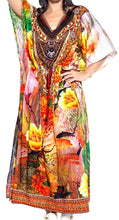 Load image into Gallery viewer, la-leela-soft-digital-top-caribbean-long-caftan-womens-multi-206-one-size-multicolor_v566