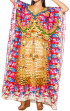 Load image into Gallery viewer, la-leela-lounge-soft-digital-beach-wear-lounge-caftan-top-multi-79-one-size