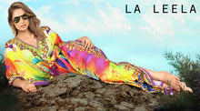 Load image into Gallery viewer, Floral Long Multi Color Abstarct Printed Caftan For Women