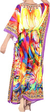 Load image into Gallery viewer, Floral Long Multi Color Abstarct Printed Caftan For Women