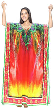 Load image into Gallery viewer, LA LEELA Lounge Likre Digital Long Caftan Dress Women Multicolor_731 OSFM 14-22W [L-3X]