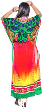 Load image into Gallery viewer, LA LEELA Lounge Likre Digital Long Caftan Dress Women Multicolor_731 OSFM 14-22W [L-3X]