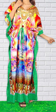 Load image into Gallery viewer, LA LEELA 2 Digital Women&#39;s Kaftan Kimono Summer Beachwear Cover up Dress v553