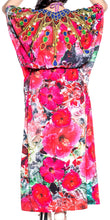 Load image into Gallery viewer, la-leela-lounge-soft-digital-cruise-vintage-vacation-caftan-womens-multi-194-one-size