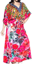 Load image into Gallery viewer, la-leela-lounge-soft-digital-cruise-vintage-vacation-caftan-womens-multi-194-one-size