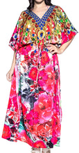 Load image into Gallery viewer, la-leela-lounge-soft-digital-cruise-vintage-vacation-caftan-womens-multi-194-one-size