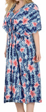 Load image into Gallery viewer, la-leela-likre-printed-long-caftan-dress-women-black_639-osfm-14-22w-l-3x-black_v519
