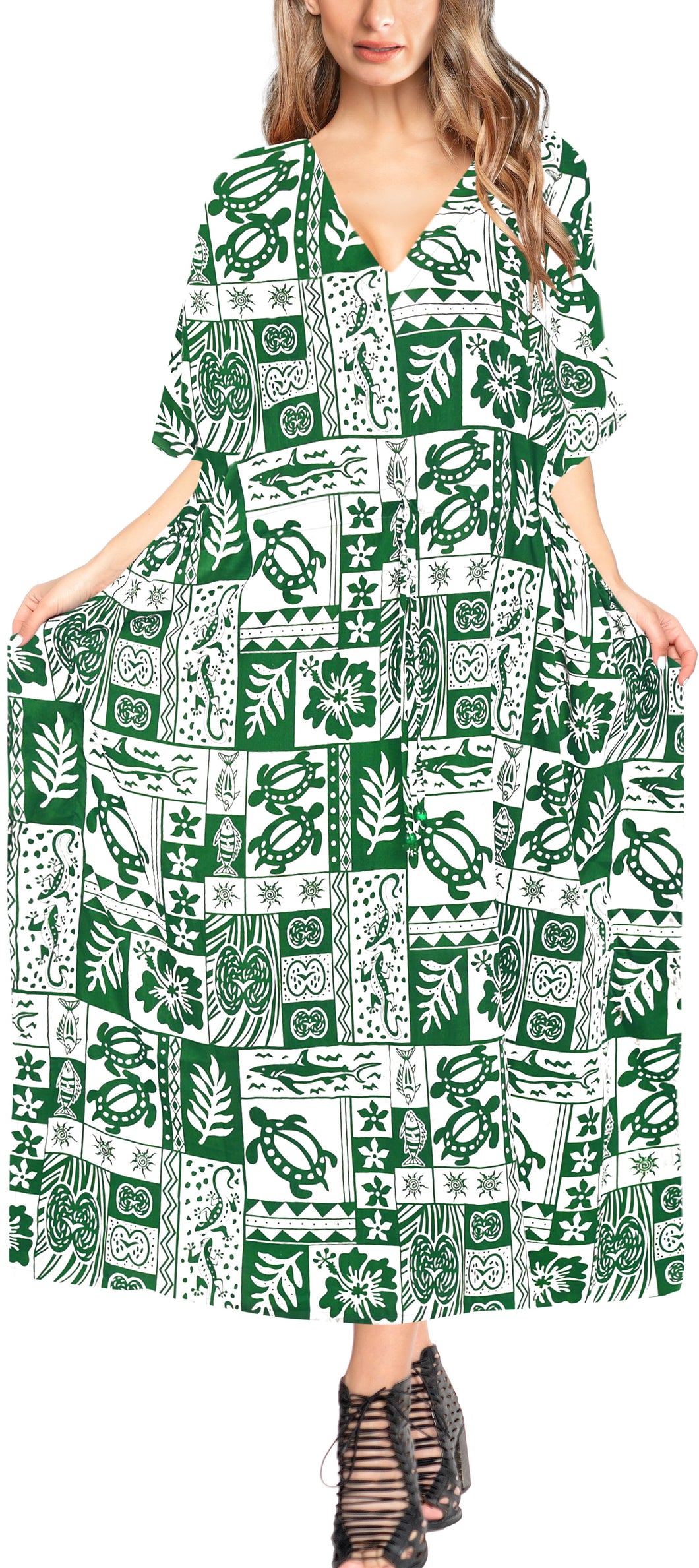 la-leela-likre-printed-long-caftan-dress-women-Green-White-printed_Kaftan