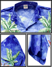 Load image into Gallery viewer, LA LEELA Shirt Casual Button Down Short Sleeve Beach Shirt Men Aloha Pocket shirt Blue_W359