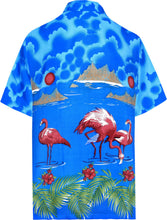 Load image into Gallery viewer, la-leela-shirt-casual-button-down-short-sleeve-beach-shirt-men-aloha-pocket-Shirt-Blue_W58