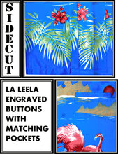 Load image into Gallery viewer, la-leela-shirt-casual-button-down-short-sleeve-beach-shirt-men-aloha-pocket-Shirt-Blue_W58