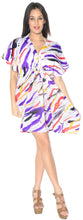 Load image into Gallery viewer, La Leela Bikini Coverup SOFT Likre Abstract Robe Beach Caftan Dress Tunic Purple