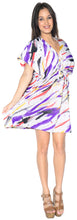 Load image into Gallery viewer, La Leela Bikini Coverup SOFT Likre Abstract Robe Beach Caftan Dress Tunic Purple