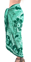 Load image into Gallery viewer, la-leela-rayon-hawaiian-bathing-suit-girls-sarong-batik-78x42-green_4149