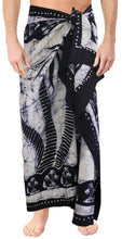 Load image into Gallery viewer, la-leela-mens-hawaiian-beach-wrap-sheer-sarong-swimming-bathing-suit-towel-beachwear-swim-pareo-cover-up-long-72x42--blue-130609