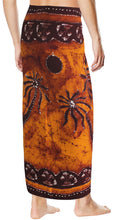 Load image into Gallery viewer, La Leela Men&#39;s Hawaiian Beach Wrap Sheer Sarong Swimming Bathing Suit Towel Beachwear Swim Pareo Cover up Long 72&quot;X42&quot;  Brown 130633